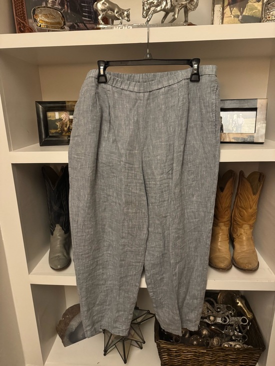 Eileen Fisher Pants - Eileen Fisher Linen Crop Pants Sz L